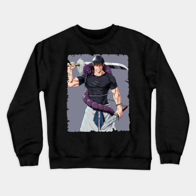 TOJI FUSHIGURO MERCH VTG Crewneck Sweatshirt by Kiecx Art